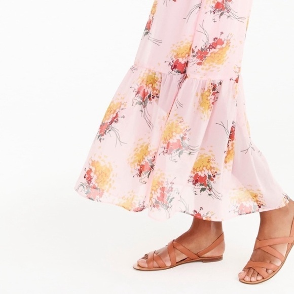 J.crew Tiered Floral Maxi Dress Sunburst Bouquet - Picture 3 of 12
